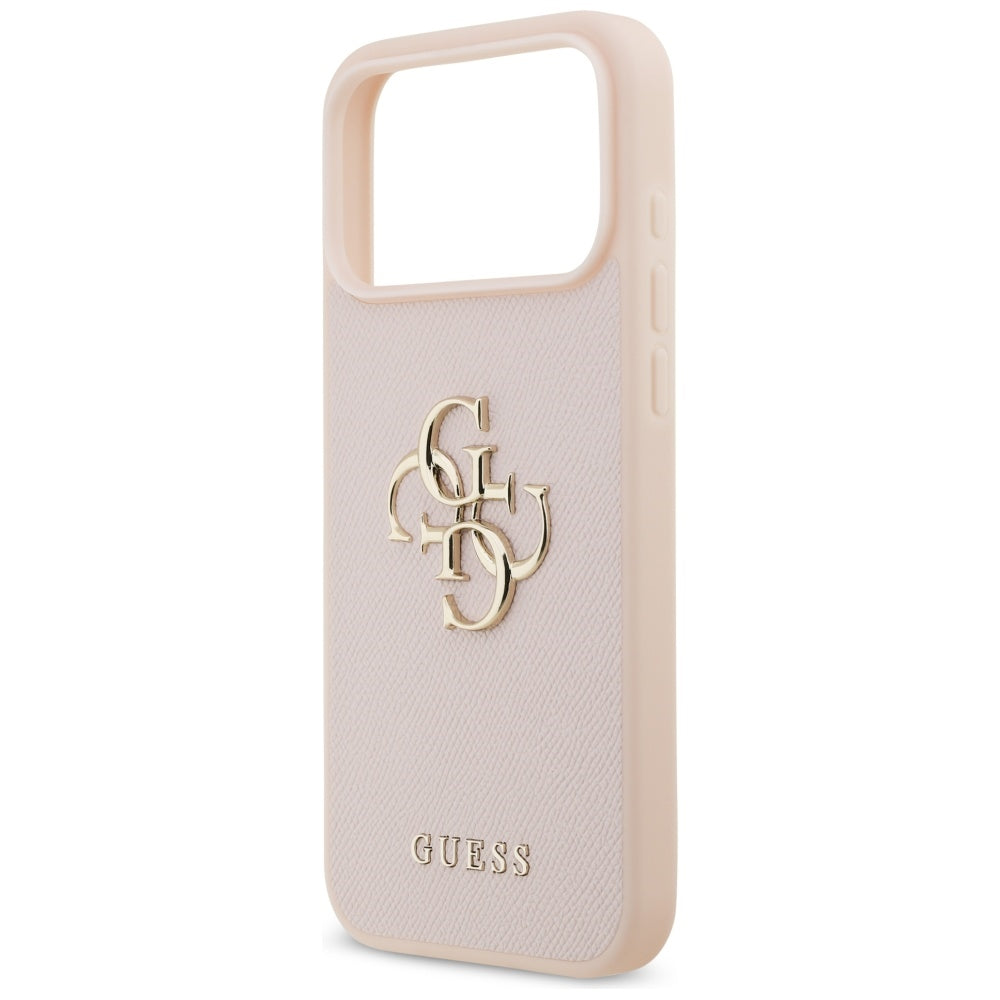 Guess Grained Big 4G &amp; Classic Logo Case for iPhone 17 Pro Max - Pink_5