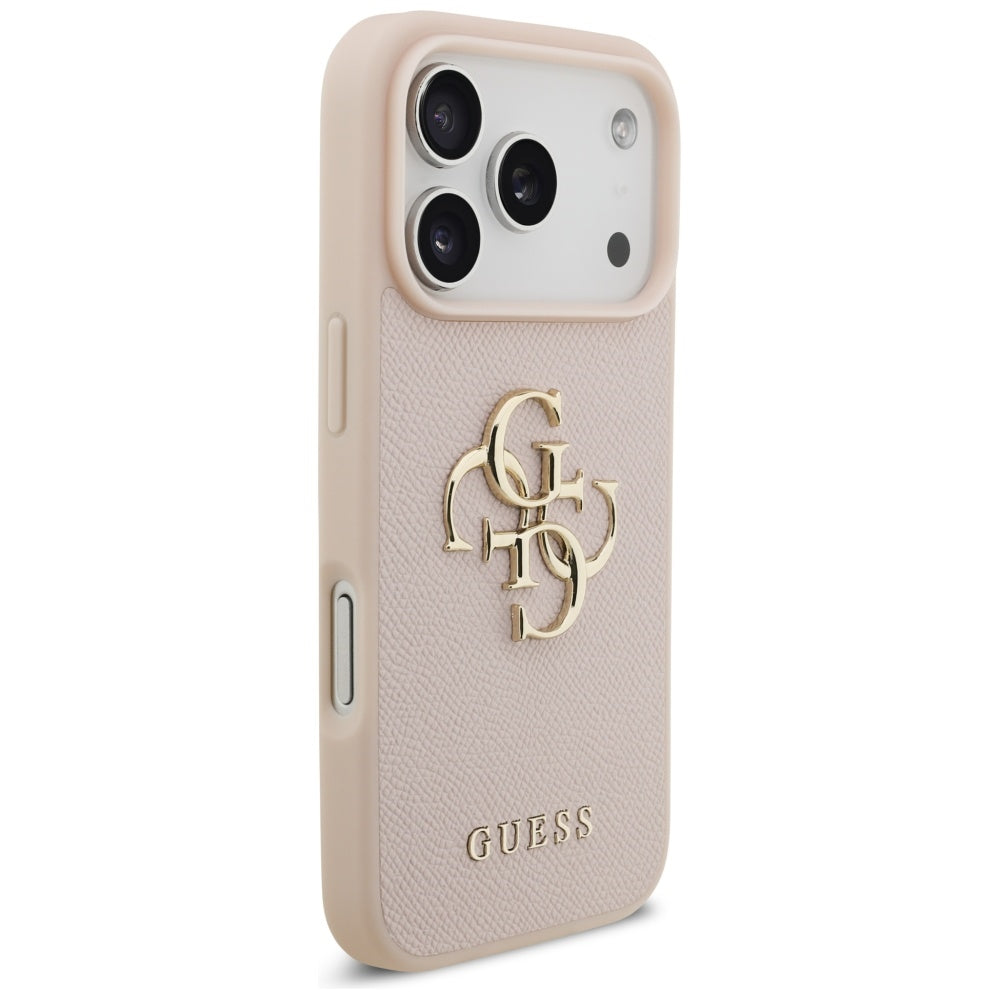 Guess Grained Big 4G &amp; Classic Logo iPhone 17 Pro Case - Pink_3
