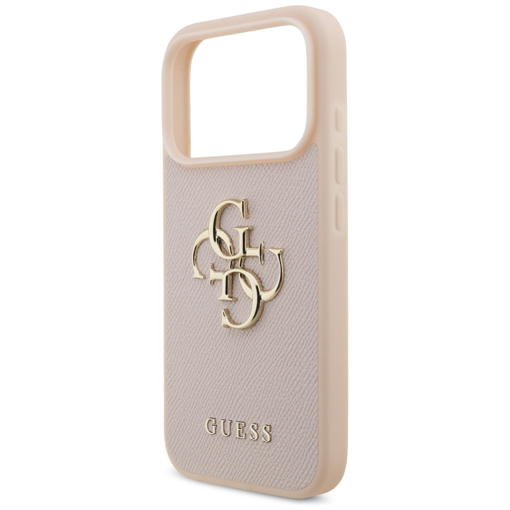 Guess Grained Big 4G &amp; Classic Logo iPhone 17 Pro Case - Pink_5