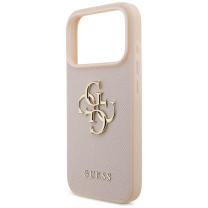 Guess Grained Big 4G &amp; Classic Logo iPhone 17 Pro Case - Pink_5
