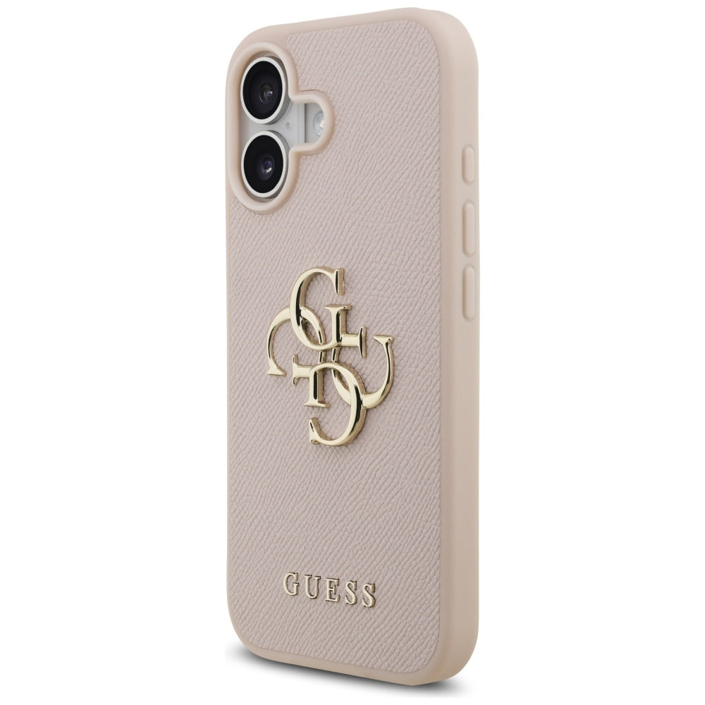Guess Grained Big 4G &amp; Classic Logo iPhone 17 Case - Pink_1