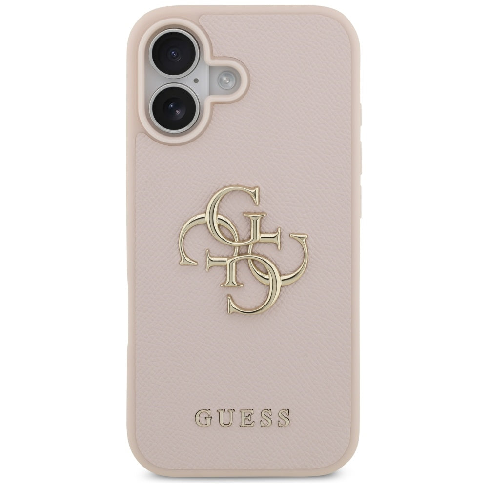 Guess Grained Big 4G &amp; Classic Logo iPhone 17 Case - Pink_2