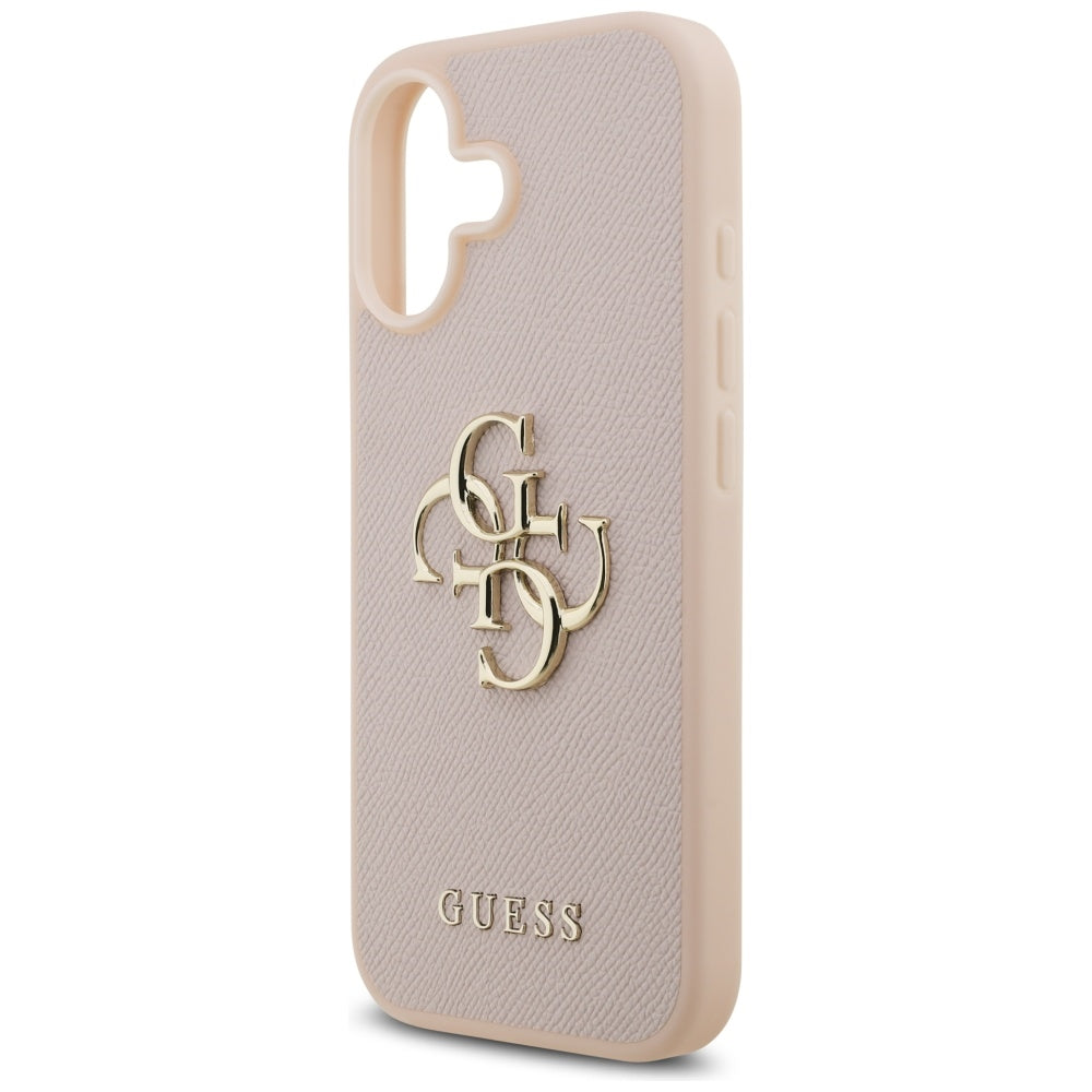 Guess Grained Big 4G &amp; Classic Logo iPhone 17 Case - Pink_5