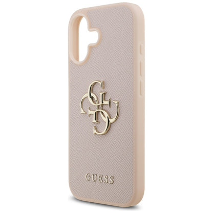 Guess Grained Big 4G &amp; Classic Logo iPhone 17 Case - Pink_5