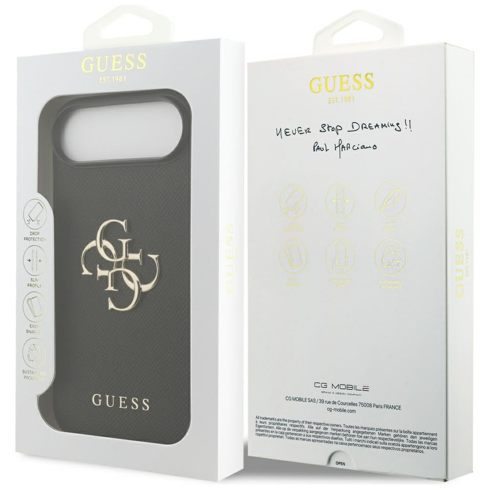 Guess Grained Big 4G &amp; Classic Logo case for iPhone Air - black_7