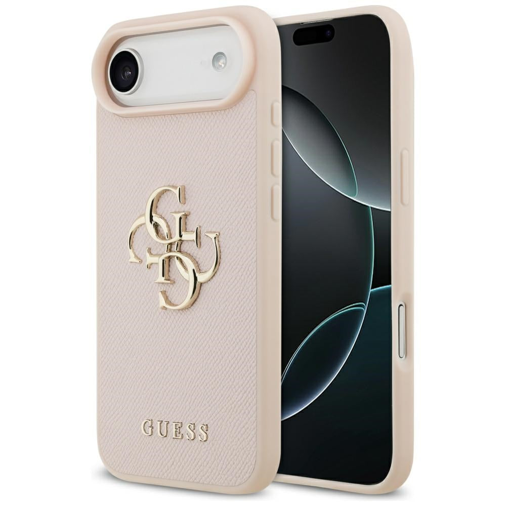 Guess Grained Big 4G &amp; Classic Logo iPhone Air Case - Pink_0