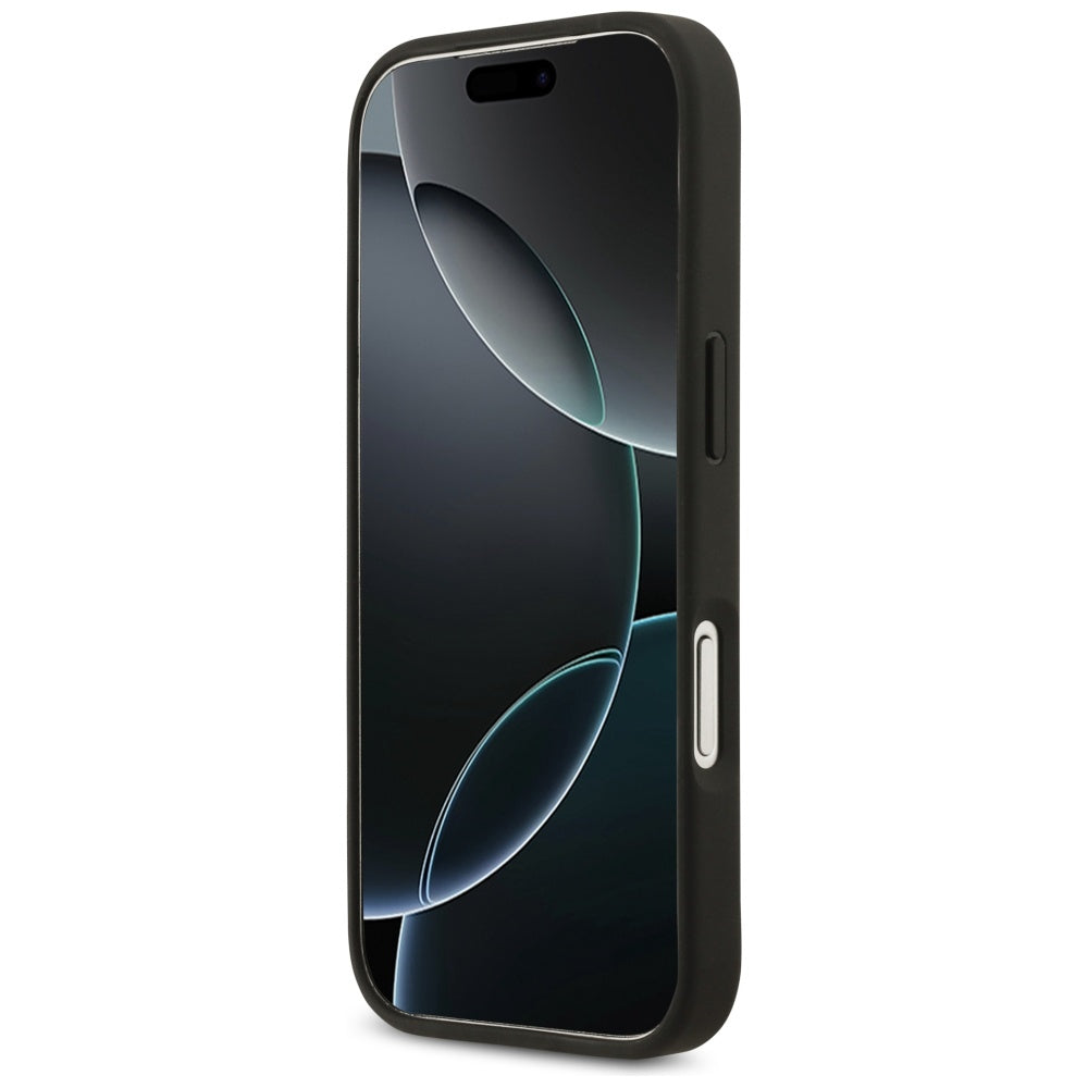 Guess Grained Roses &amp; Big 4G Logo iPhone 17 Pro Case - Black_4