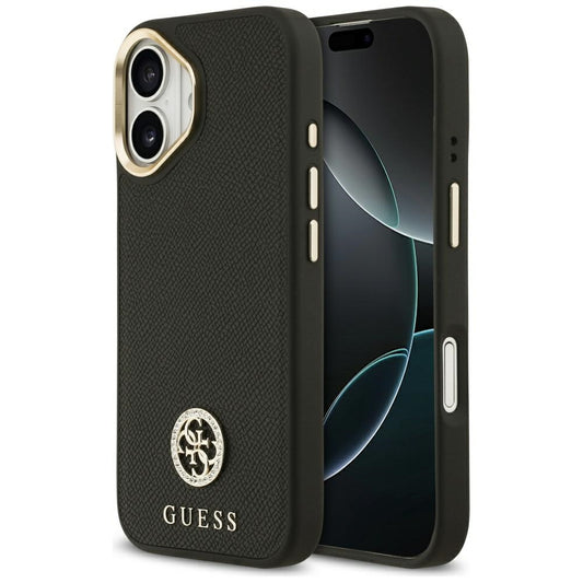Guess Grained Strass Logo MagSafe case for iPhone 17 - black_0