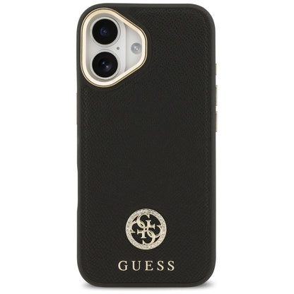 Guess Grained Strass Logo MagSafe case for iPhone 17 - black_2