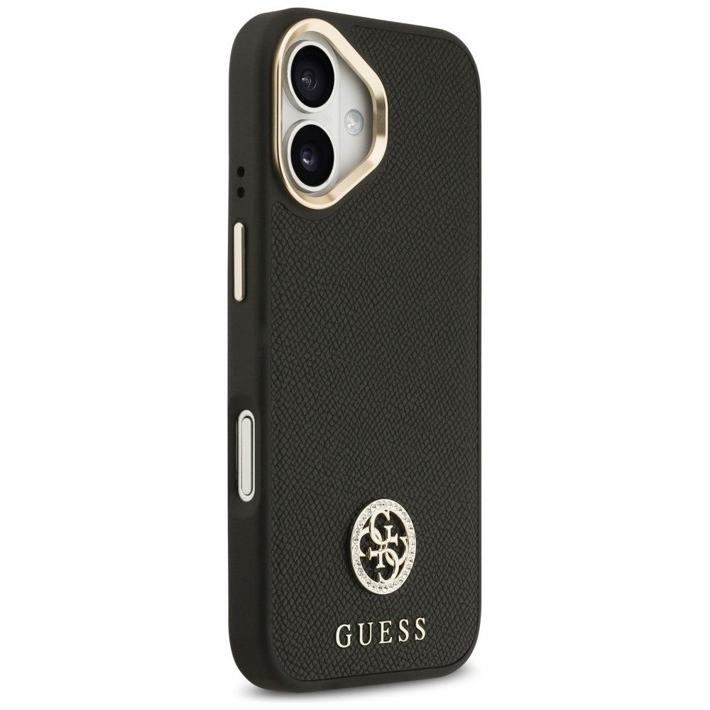 Guess Grained Strass Logo MagSafe case for iPhone 17 - black_3