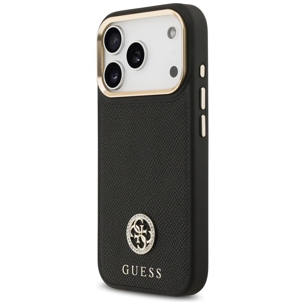 Guess Grained Strass Logo MagSafe case for iPhone 17 Pro - black_1
