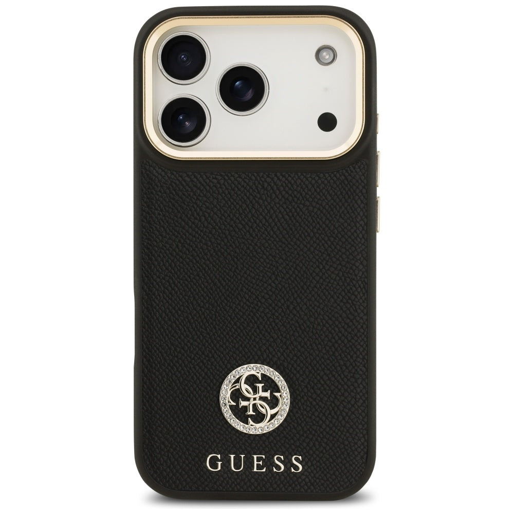 Guess Grained Strass Logo MagSafe case for iPhone 17 Pro - black_2