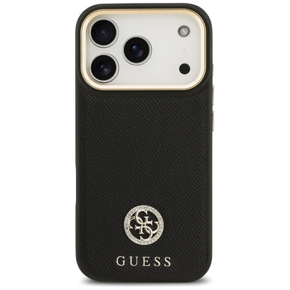 Guess Grained Strass Logo MagSafe case for iPhone 17 Pro - black_2