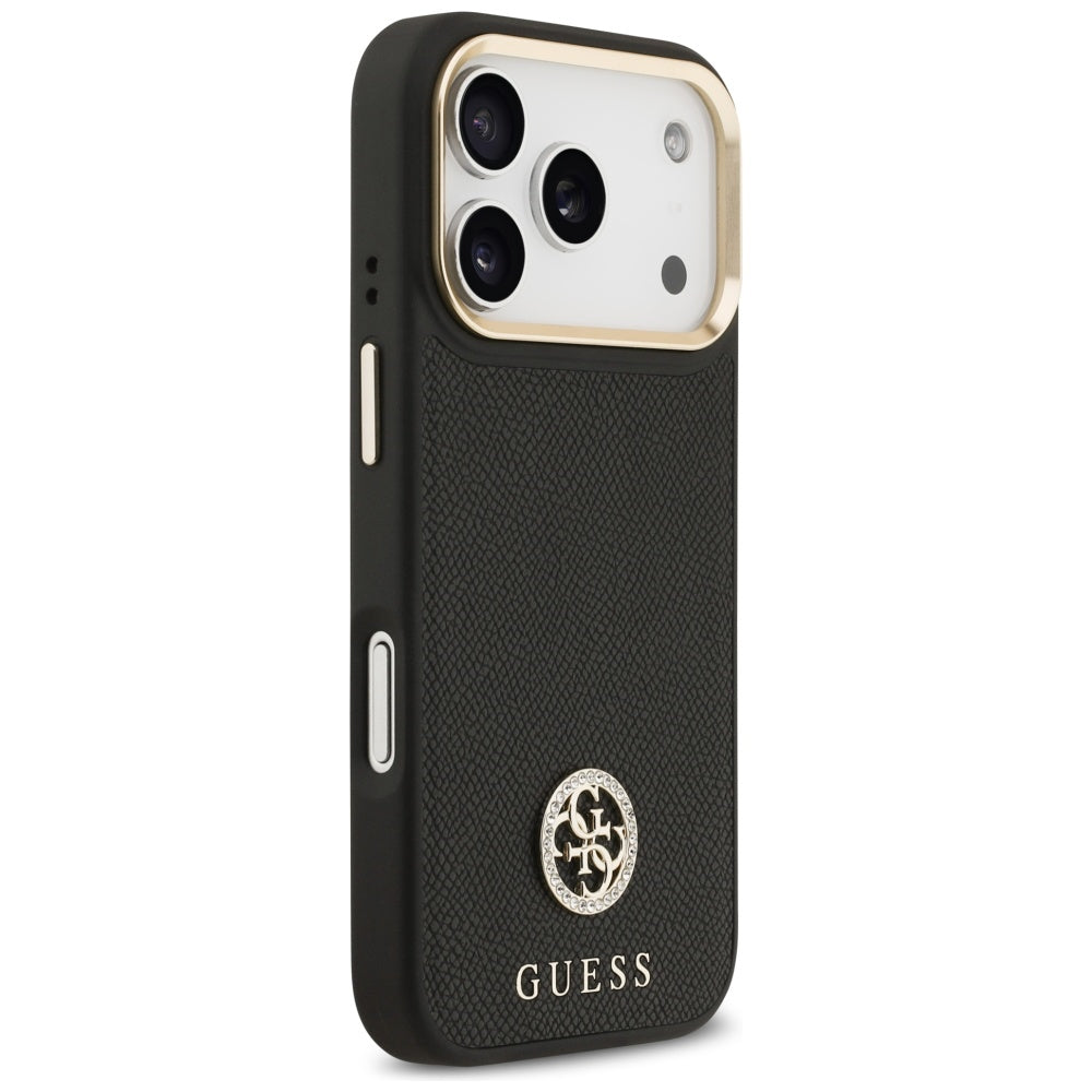 Guess Grained Strass Logo MagSafe case for iPhone 17 Pro - black_3