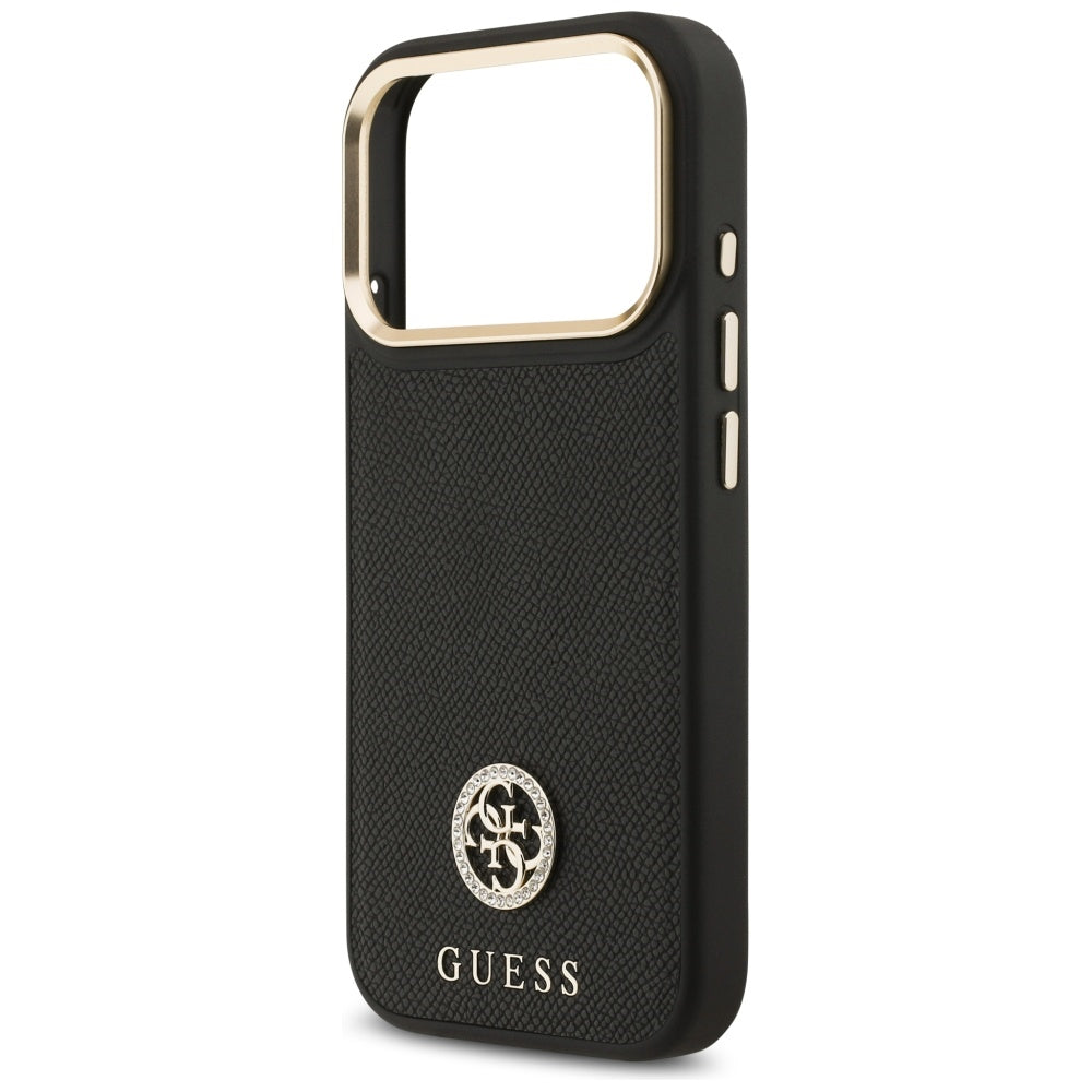 Guess Grained Strass Logo MagSafe case for iPhone 17 Pro - black_5