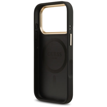 Guess Grained Strass Logo MagSafe case for iPhone 17 Pro - black_6