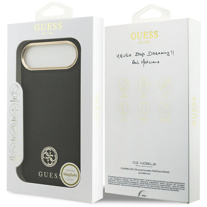 Guess Grained Strass Logo MagSafe case for iPhone Air - black_7