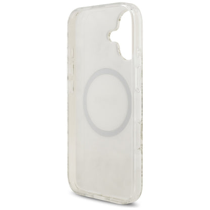 Guess IML Flowers Electro Pearl Strap MagSafe case for iPhone 17 - white_6