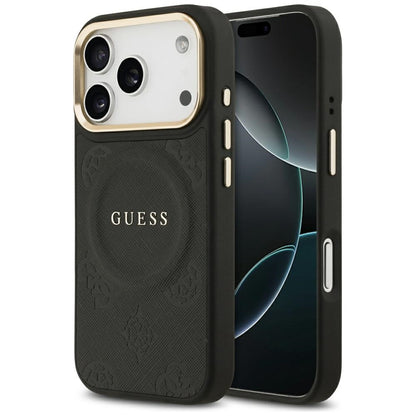 Guess Peony Hot Stamp MagSafe Case for iPhone 17 Pro - Black_0