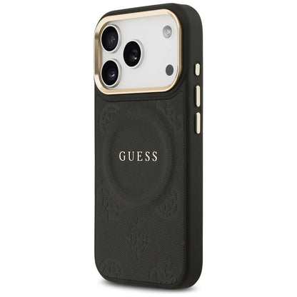 Guess Peony Hot Stamp MagSafe Case for iPhone 17 Pro - Black_1