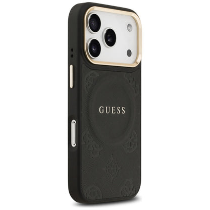 Guess Peony Hot Stamp MagSafe Case for iPhone 17 Pro - Black_3