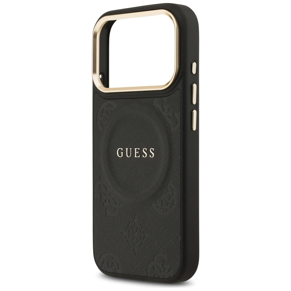 Guess Peony Hot Stamp MagSafe Case for iPhone 17 Pro - Black_5