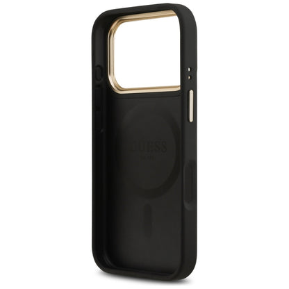 Guess Peony Hot Stamp MagSafe Case for iPhone 17 Pro - Black_6