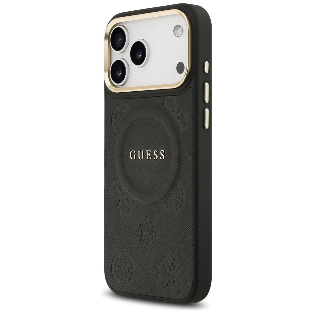 Guess Peony Hot Stamp MagSafe Case for iPhone 17 Pro Max - Black_1