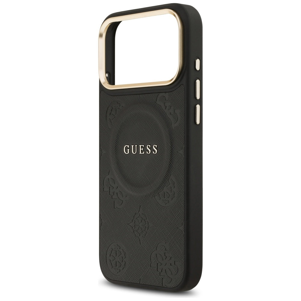 Guess Peony Hot Stamp MagSafe Case for iPhone 17 Pro Max - Black_5