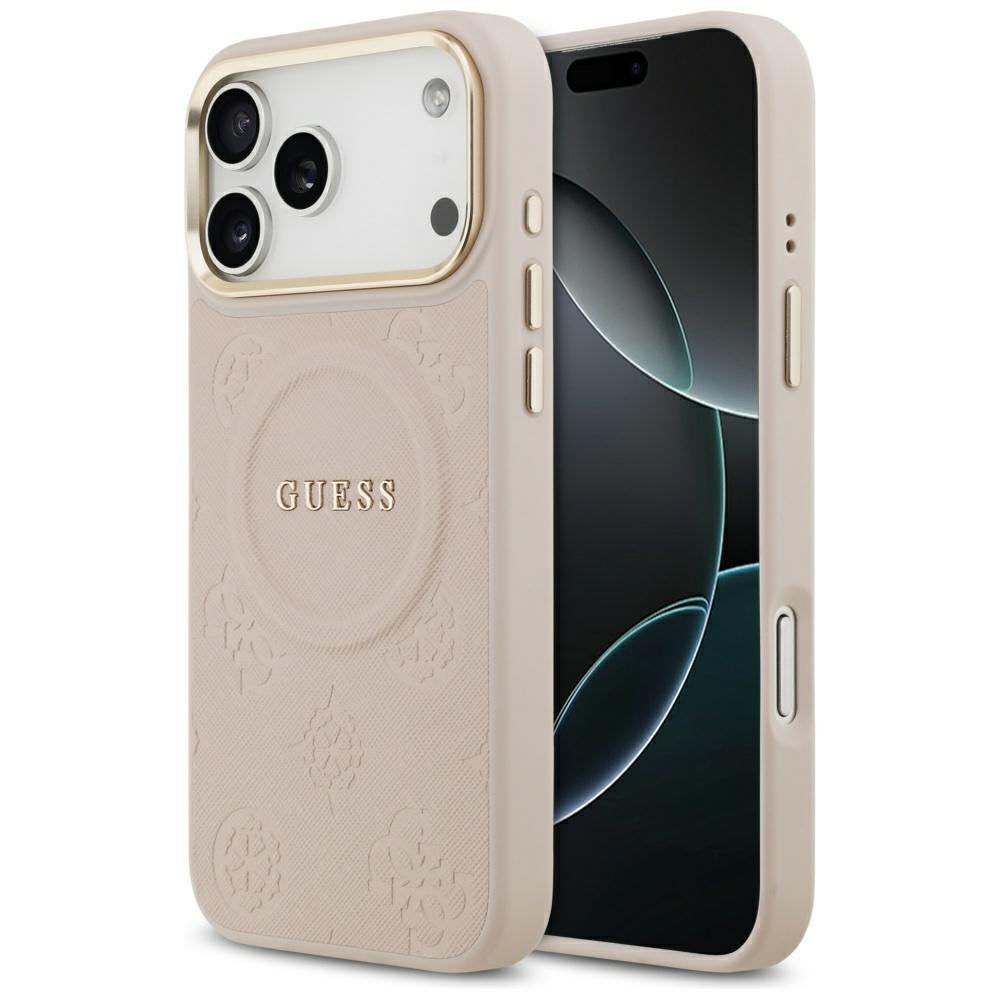 Guess Peony Hot Stamp MagSafe Case for iPhone 17 Pro Max - Pink_0