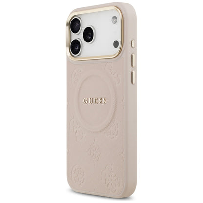 Guess Peony Hot Stamp MagSafe Case for iPhone 17 Pro Max - Pink_1