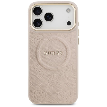 Guess Peony Hot Stamp MagSafe Case for iPhone 17 Pro Max - Pink_2