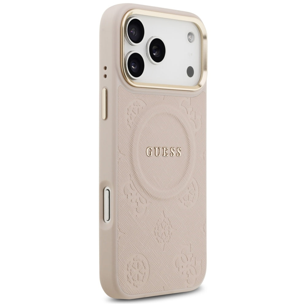 Guess Peony Hot Stamp MagSafe Case for iPhone 17 Pro Max - Pink_3