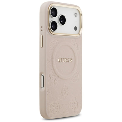 Guess Peony Hot Stamp MagSafe Case for iPhone 17 Pro Max - Pink_3