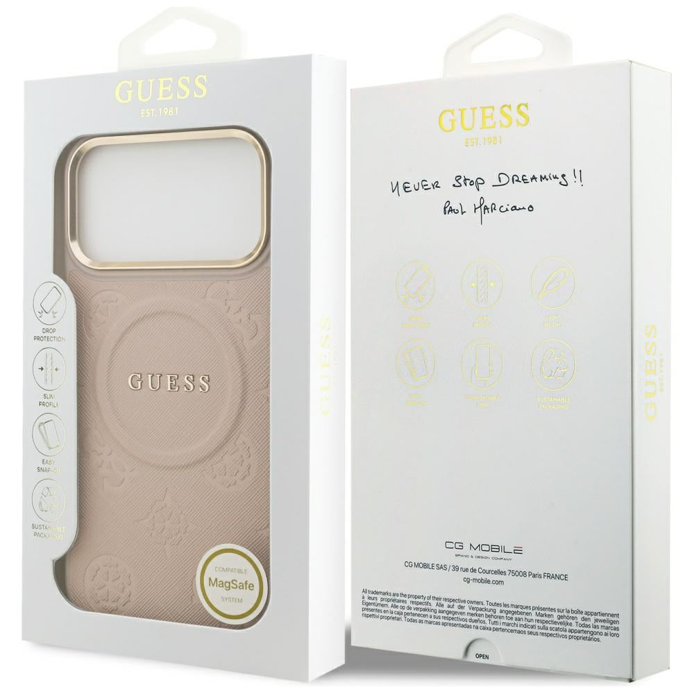 Guess Peony Hot Stamp MagSafe Case for iPhone 17 Pro Max - Pink_7