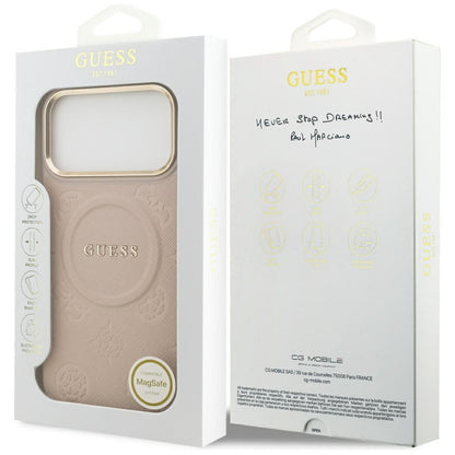 Guess Peony Hot Stamp MagSafe Case for iPhone 17 Pro Max - Pink_7