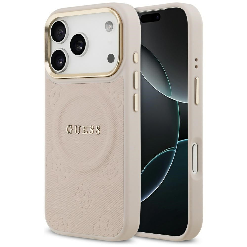 Guess Peony Hot Stamp MagSafe Case for iPhone 17 Pro - Pink_0