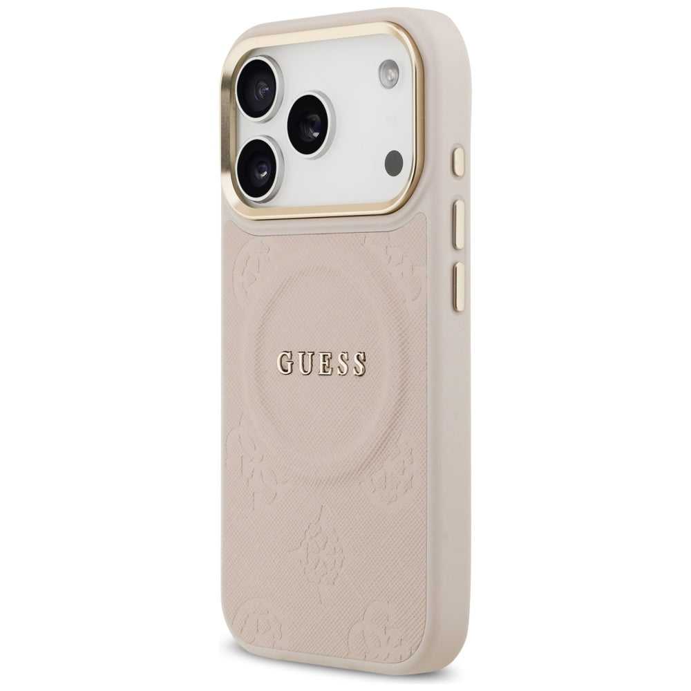 Guess Peony Hot Stamp MagSafe Case for iPhone 17 Pro - Pink_1