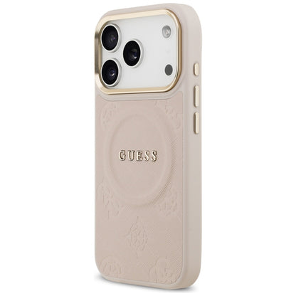 Guess Peony Hot Stamp MagSafe Case for iPhone 17 Pro - Pink_1