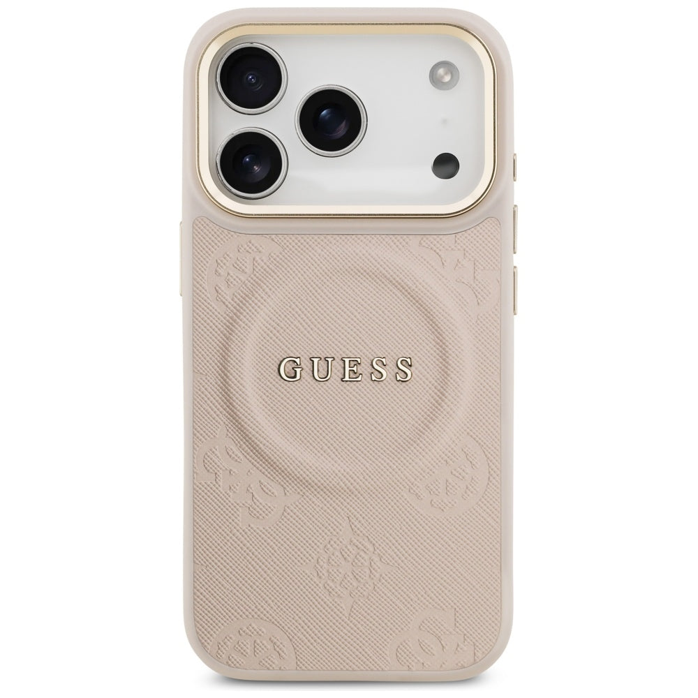 Guess Peony Hot Stamp MagSafe Case for iPhone 17 Pro - Pink_2
