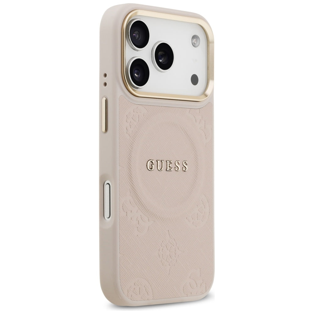 Guess Peony Hot Stamp MagSafe Case for iPhone 17 Pro - Pink_3