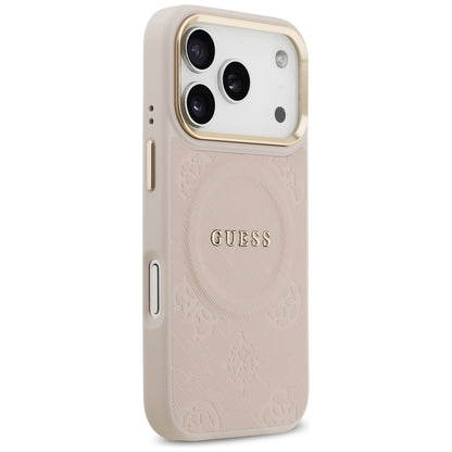 Guess Peony Hot Stamp MagSafe Case for iPhone 17 Pro - Pink_3