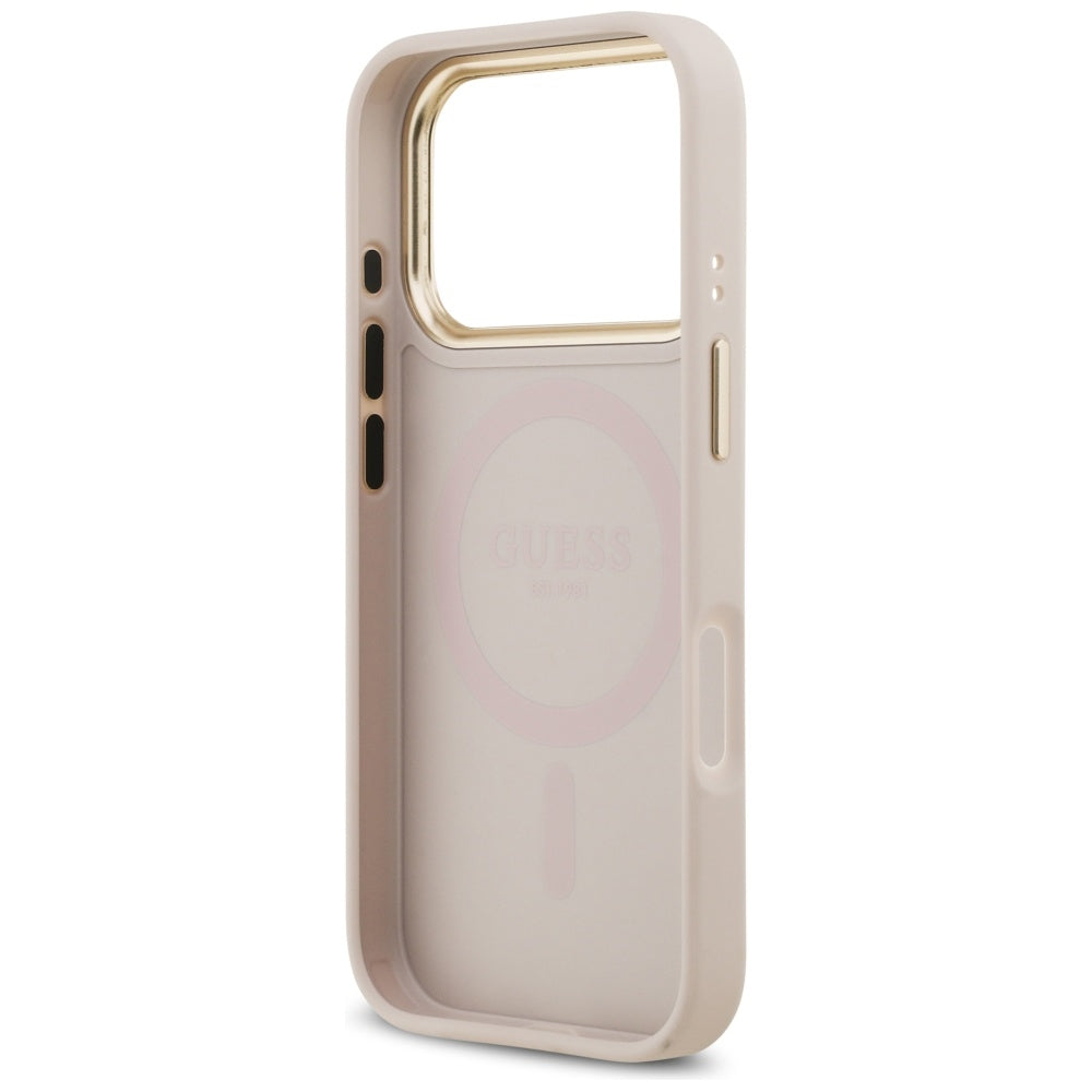 Guess Peony Hot Stamp MagSafe Case for iPhone 17 Pro - Pink_6