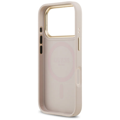Guess Peony Hot Stamp MagSafe Case for iPhone 17 Pro - Pink_6