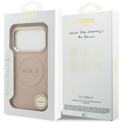 Guess Peony Hot Stamp MagSafe Case for iPhone 17 Pro - Pink_7