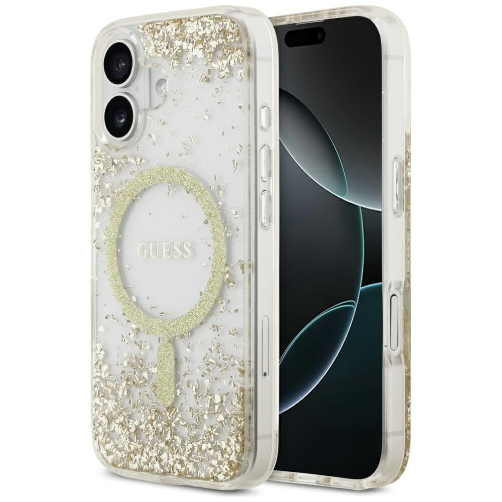 Guess Resin Bottom Glitter MagSafe case for iPhone 17 - gold_0