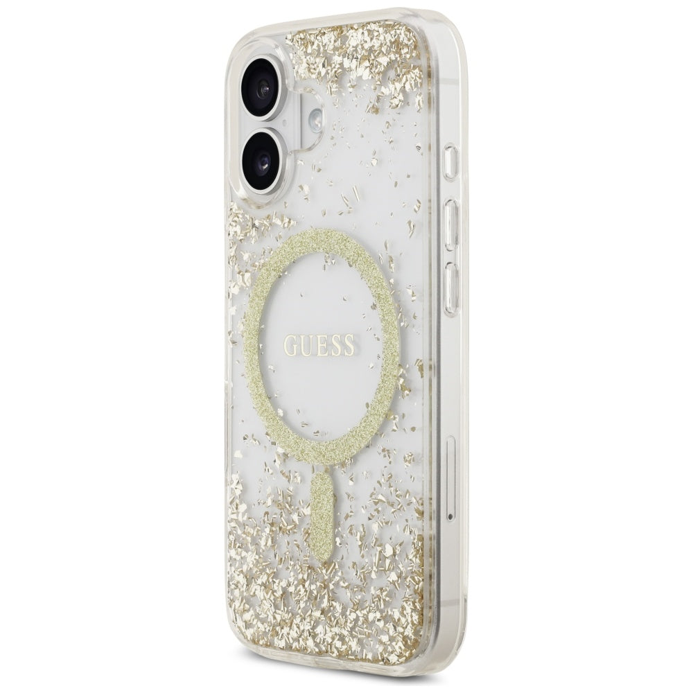Guess Resin Bottom Glitter MagSafe case for iPhone 17 - gold_1