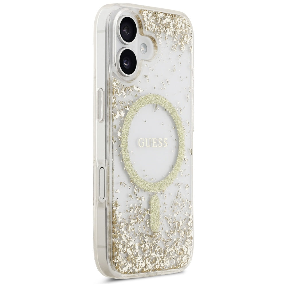 Guess Resin Bottom Glitter MagSafe case for iPhone 17 - gold_3