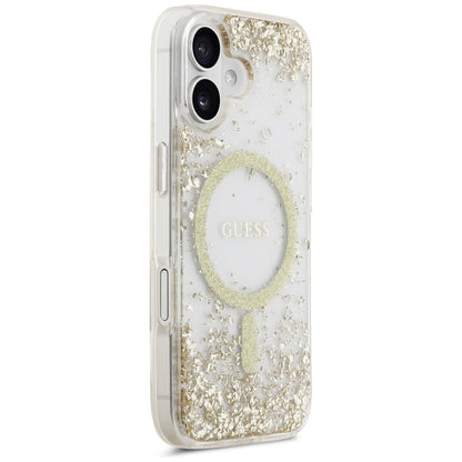 Guess Resin Bottom Glitter MagSafe case for iPhone 17 - gold_3