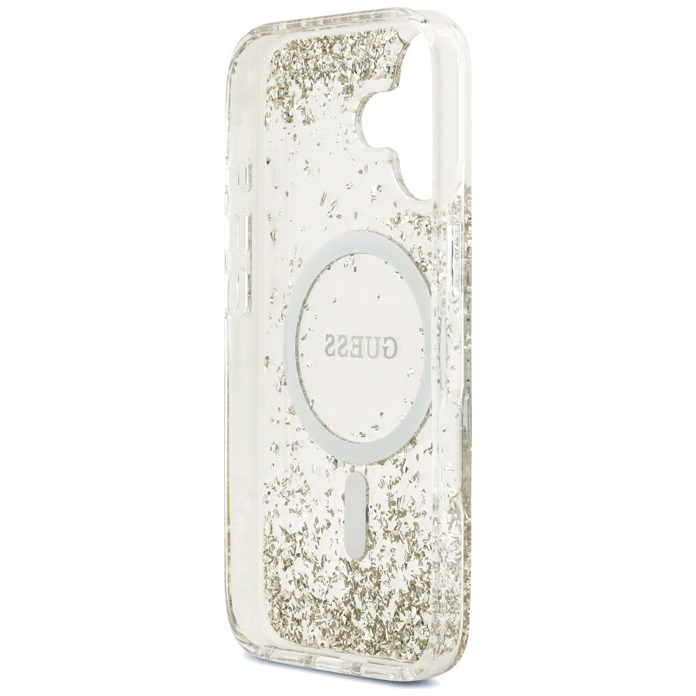 Guess Resin Bottom Glitter MagSafe case for iPhone 17 - gold_6